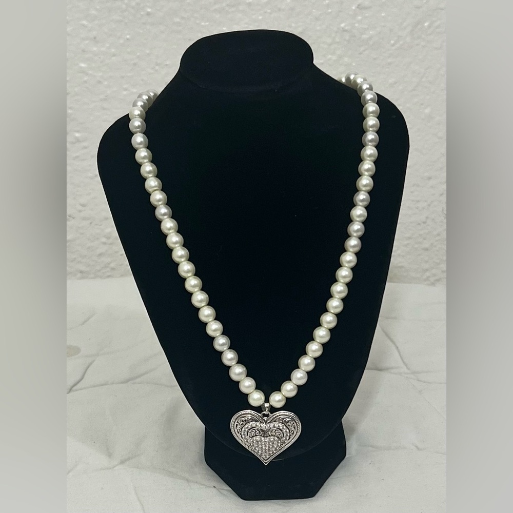 NWT Repurpose Handmade Vintage Style Silver Heart